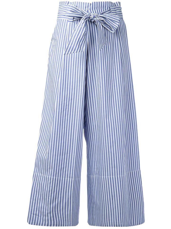 By Malene Birger - Bennih Cropped Trousers - Women - Cotton - 40, Blue, Cotton