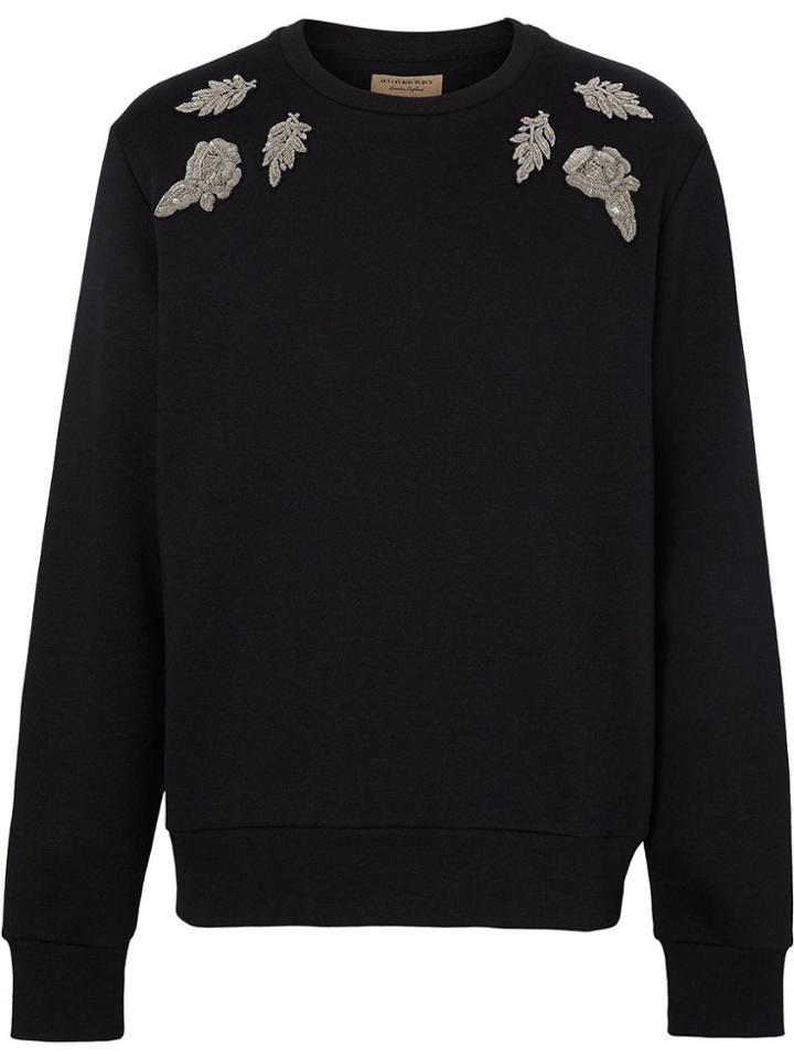 Burberry Bullion Floral Cotton Blend Sweatshirt - Black