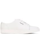 Calvin Klein Logo Embossed Lace-up Sneakers - White