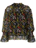 See By Chloé Floral High Neck Blouse - Black