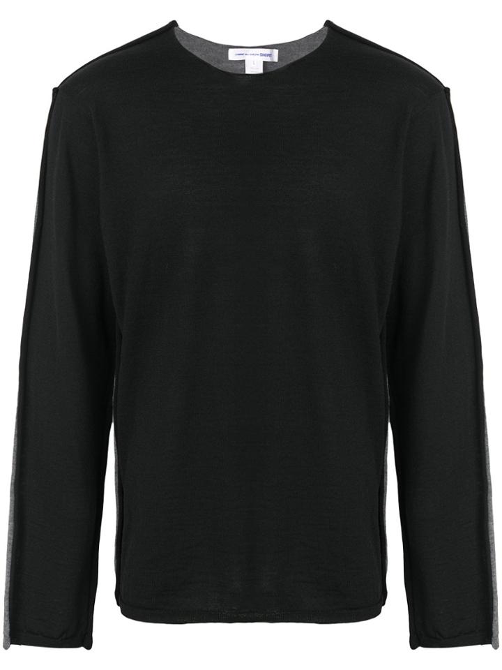 Comme Des Garçons Shirt Two-tone Jumper - Black