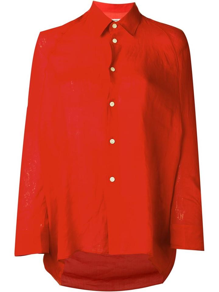 Junya Watanabe Comme Des Garçons Oversized Shirt, Women's, Size: Xs, Red, Linen/flax