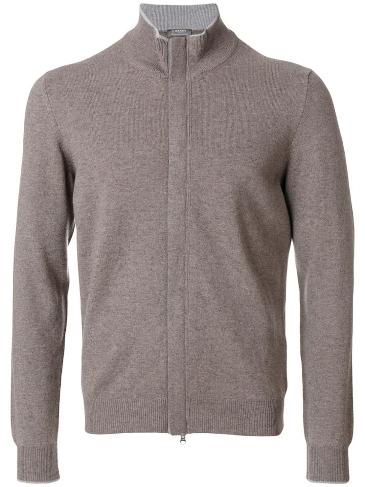Barba Zipped Knitted Top - Nude & Neutrals