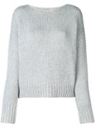 Fabiana Filippi Boat Neck Knitted Sweater - Grey