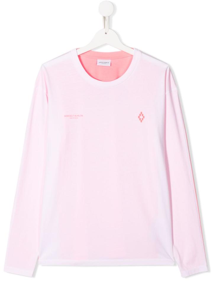 Marcelo Burlon County Of Milan Kids Teen Two-tone 'staff' Sweatshirt -