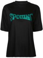 G.v.g.v. - Spoiling Glitter Print Tee - Women - Cotton/lyocell - Xs, Black, Cotton/lyocell