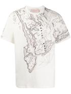 Buscemi Map Print T-shirt - Neutrals