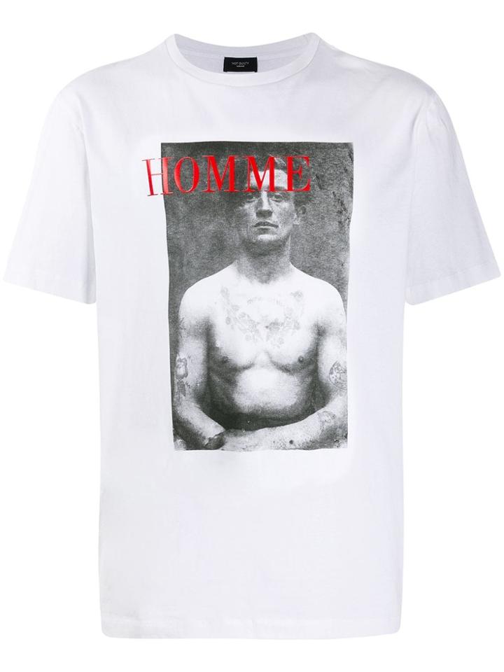 Not Guilty Homme Time Print T-shirt - White