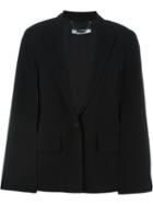 Givenchy Caped Blazer, Women's, Size: 40, Black, Viscose/spandex/elastane