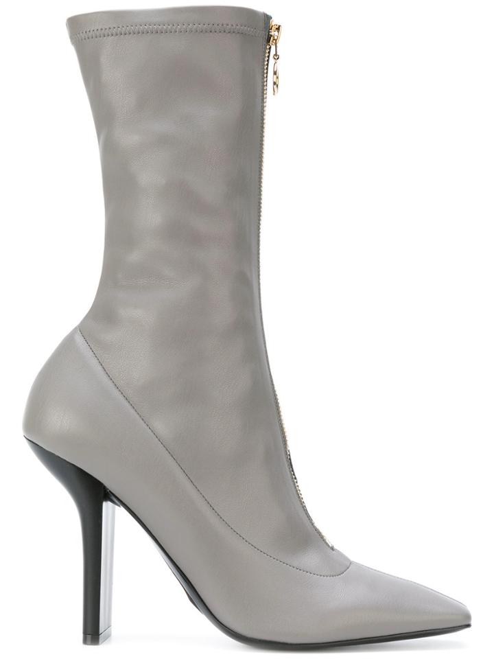 Stella Mccartney Zipper Sock Pumps - Grey