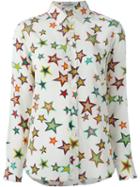 Saint Laurent Star Print Shirt, Women's, Size: 36, Nude/neutrals, Silk