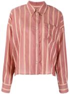 Isabel Marant Étoile Striped Loose Fit Shirt - Pink