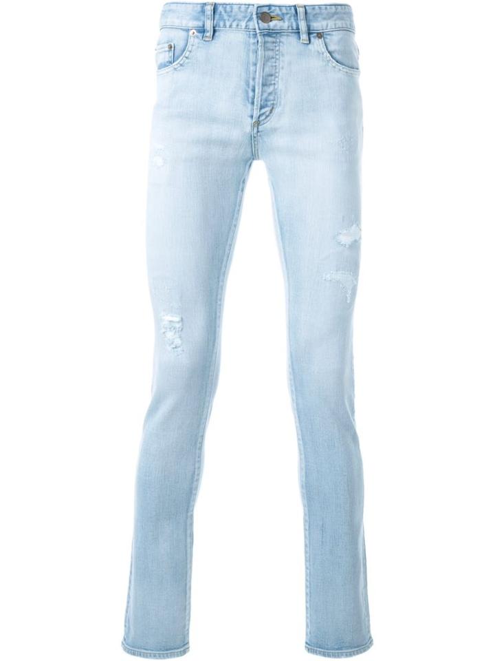 Hl Heddie Lovu Bleach Skinny Jeans, Men's, Size: 27, Blue, Cotton/polyurethane