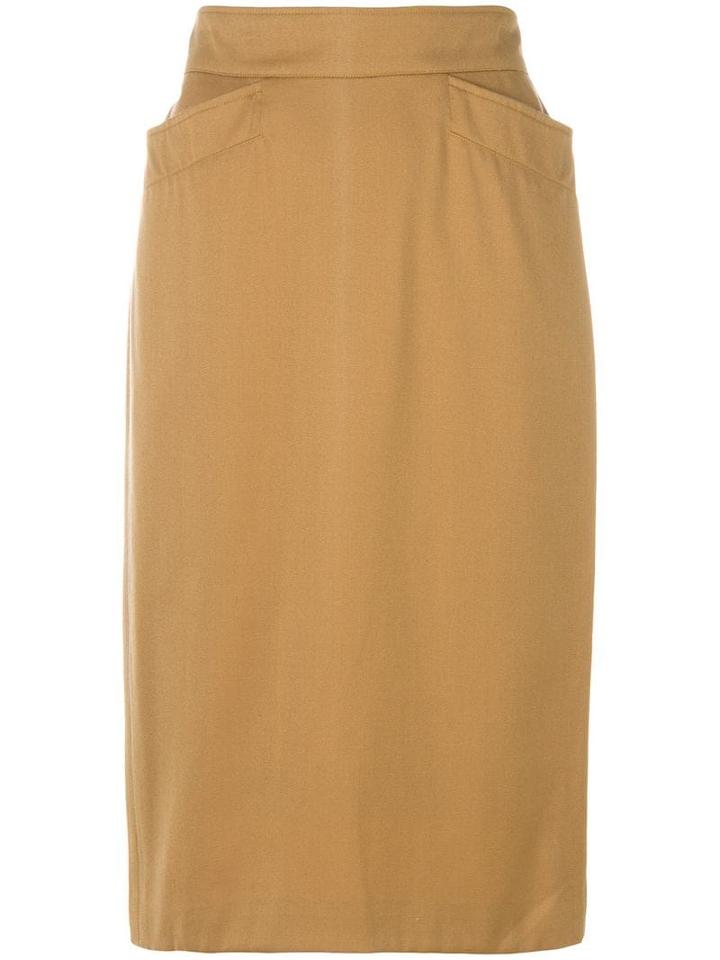 Kenzo Pre-owned Fitted Pencil Skirt - Neutrals