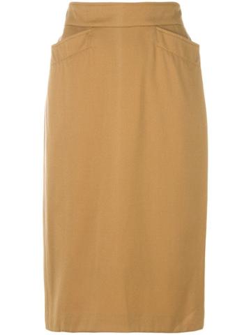 Kenzo Pre-owned Fitted Pencil Skirt - Neutrals