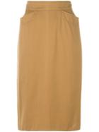 Kenzo Pre-owned Fitted Pencil Skirt - Neutrals