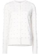 Givenchy Faux Pearl And Crystal Embellished Cardigan - White