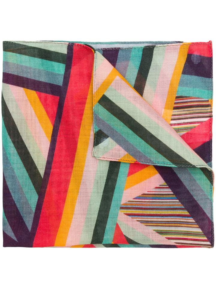 Paul Smith Striped Pocket Square - Multicolour