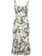 Dolce & Gabbana Rose Print Dress - White