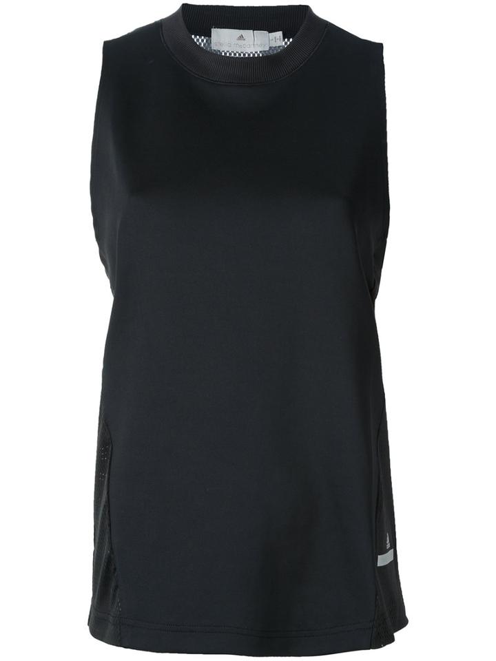 Adidas By Stella Mccartney - Mesh Panel Tank Top - Women - Polyester/spandex/elastane - S, Black