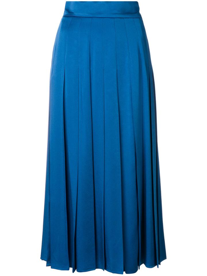 Fendi Pleated Midi Skirt - Blue