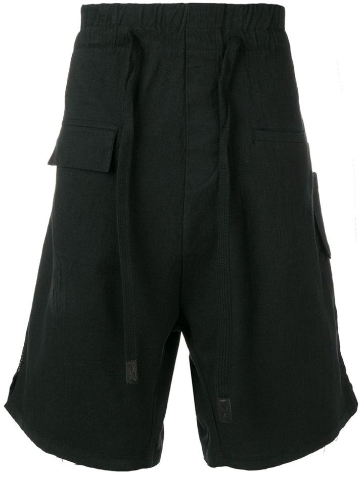 10sei0otto Bermuda Cargo Shorts - Black