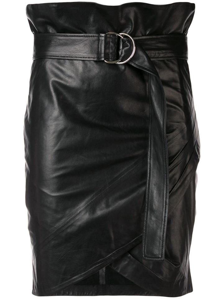 Iro Belted Fitted Skirt - Black