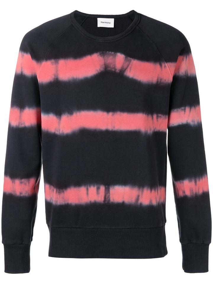 Harmony Paris Striped Sweatshirt, Men's, Size: Large, Black, Cotton