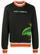Dolce & Gabbana Tropical Print Jumper - Black