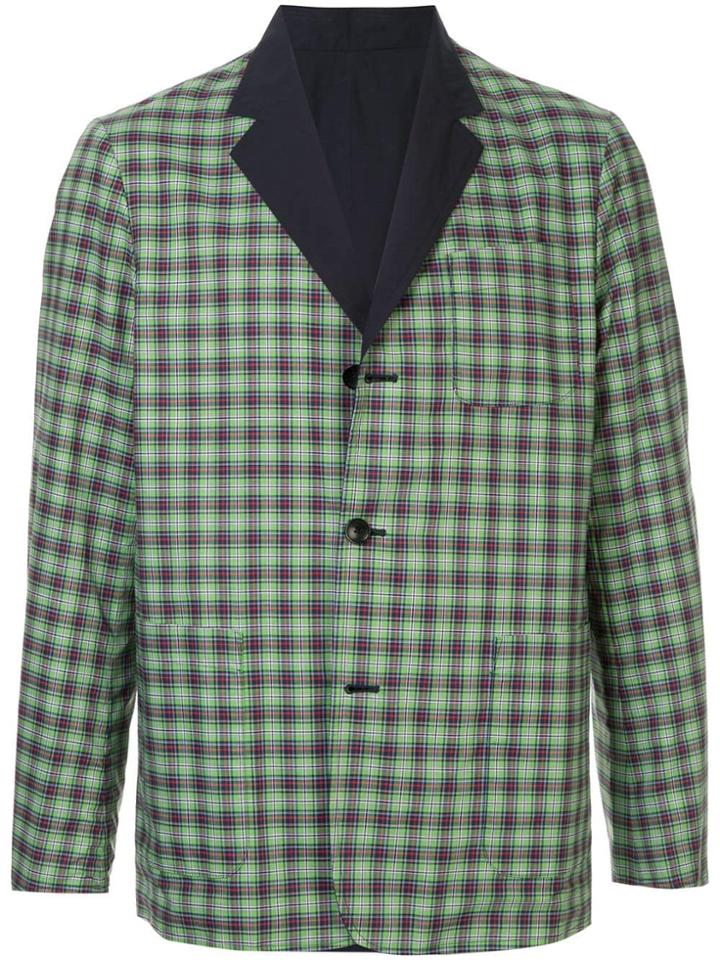 Caban Soft Reversible Check Blazer - Multicolour
