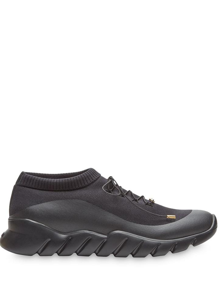 Fendi Sock Style Low-top Sneakers - Black