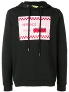 Versace Jeans Logo Print Hoodie - Black