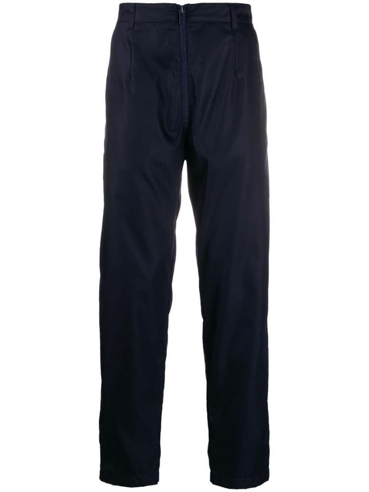 Prada Zip Detail Casual Trousers - Blue