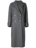 Ermanno Scervino Faux Pearl Double Breasted Coat - Grey