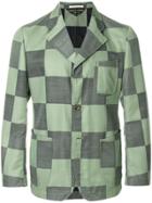 Comme Des Garçons Vintage Checkboard Buttoned Jacket - Green