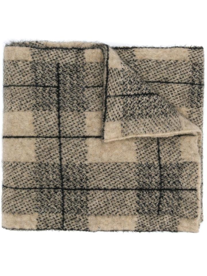 Boboutic Checked Scarf - Neutrals