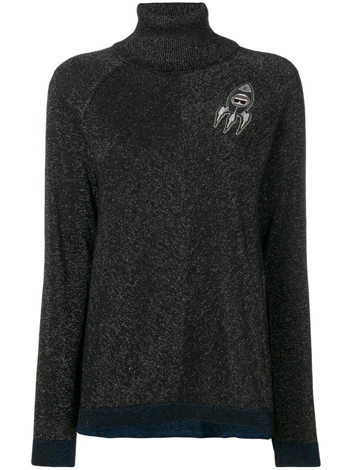 Karl Lagerfeld Space Karl Glitter Sweater - Black