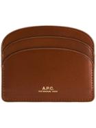 A.p.c. Logo Cardholder - Brown