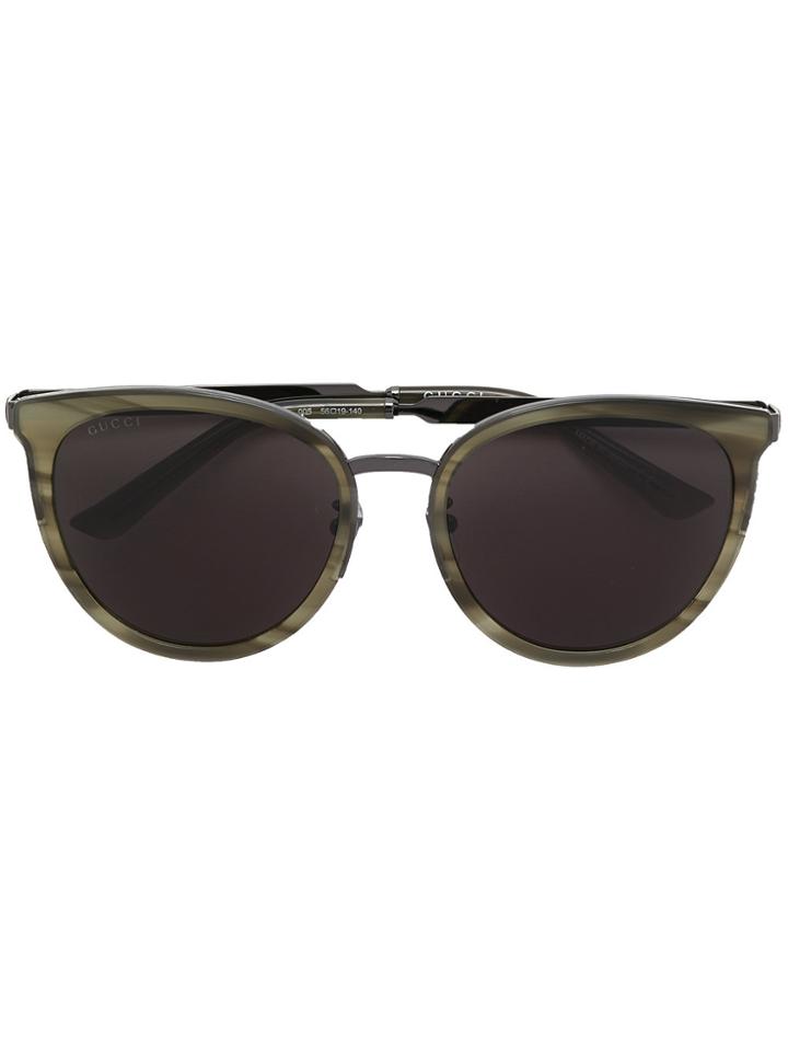 Gucci Eyewear Round Framed Sunglasses - Green