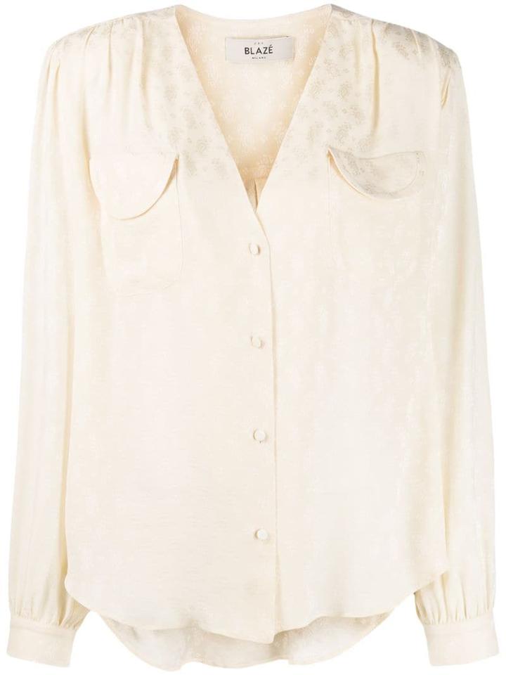 Blazé Milano Paisley Blouse - Neutrals