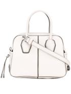 Tod's Studded Trim Tote Bag, Women's, Nude/neutrals, Leather/polyester