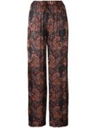 Pierre Balmain Paisley Print Palazzo Pants, Women's, Size: 38, Rayon