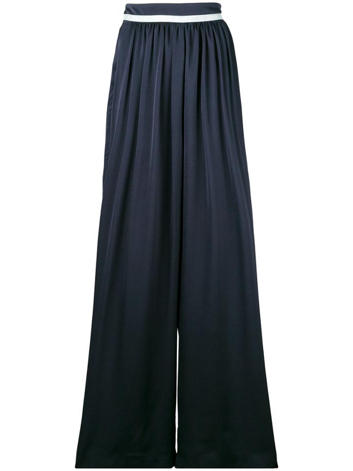 Maison Père Classic Flared Trousers - Blue