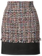 Alexander Mcqueen Tweed Mini Skirt - Multicolour