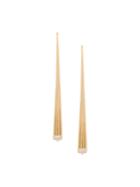 Tejen Fluted Capstone Arc Earrings, Women's, Metallic