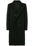 Tom Ford Double Breasted High Neck Coat - Black