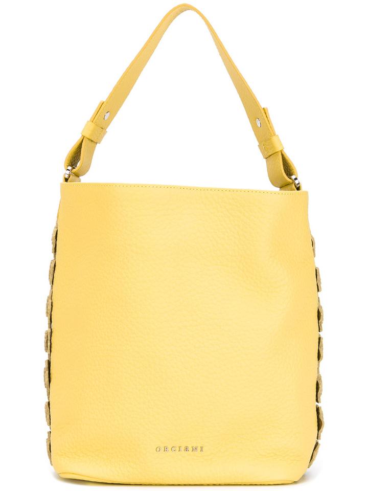 Orciani - Cuba Petite Fleurs Tote - Women - Leather - One Size, Yellow/orange, Leather