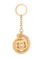 Chanel Pre-owned Cc Logo Keyring - Gold