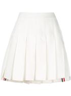 Thom Browne Asymmetric Pleated Skirt - White