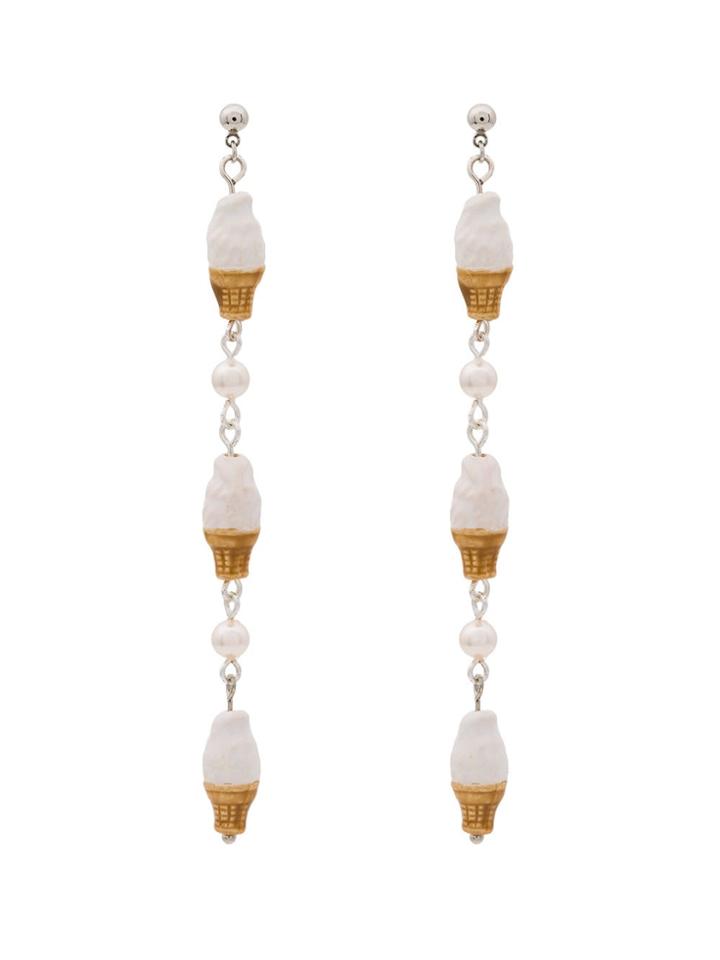 Venessa Arizaga Vanilla Ice Cream Earrings - Neutrals